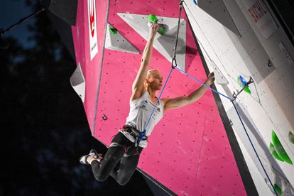 La eslovena Janja Garnbret durante el Mundial de escalada, el pasado 3 de julio.