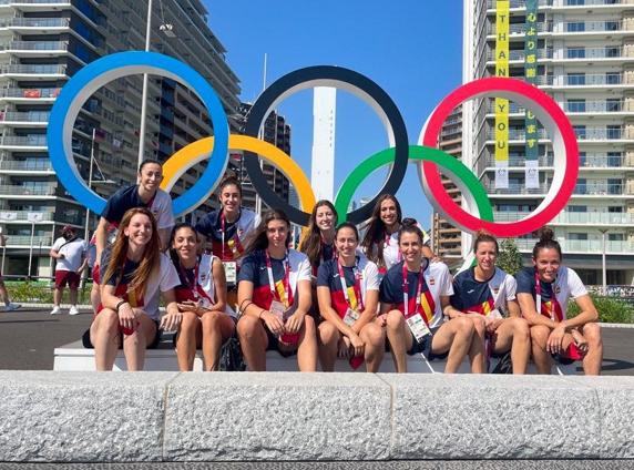 La selección femenina, en la Villa Olímpica de Tokio.