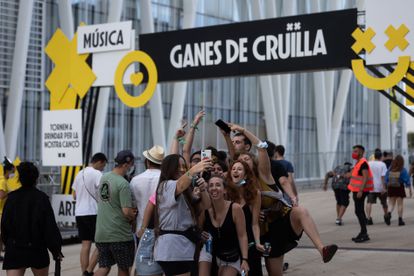 Inmediaciones del festival Crüilla en la jornada del sábado.