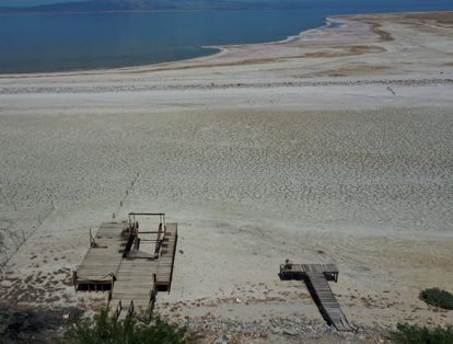 Una imagen de los muelles en el Mar de Salton, un lago al sureste del Estado. California vive su peor sequía desde 1977.