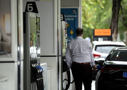 Una gasolinera de Madrid, en una fotografía de mayo de 2020.