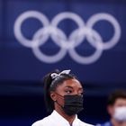 FILE PHOTO: Tokyo 2020 Olympics - Gymnastics - Artistic - Women's Team - Final - Ariake Gymnastics Centre, Tokyo, Japan - July 27, 2021. Simone Biles of the United States wearing a mask REUTERS/Mike Blake/File Photo