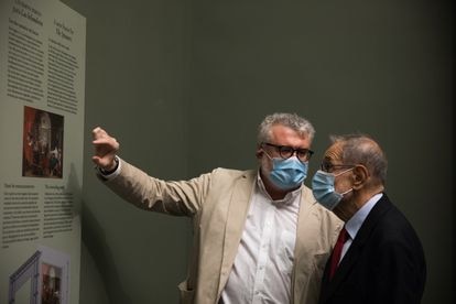 Miguel Falomir, director del Museo del Prado, junto a Javier Solana, presidente del Real Patronato del museo.