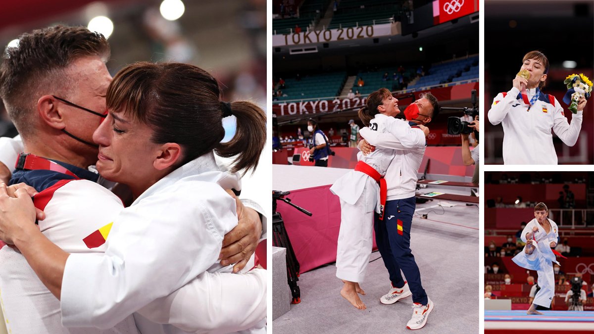 “Todo era perfecto”: española karateca gana medalla de oro y así lo celebra con su esposo entrenador