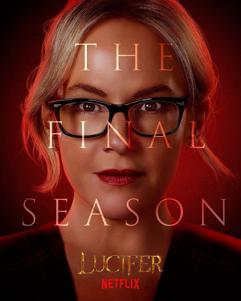 Carteles de personajes de la temporada 6 final de Lucifer Rachael Harris Linda Martin