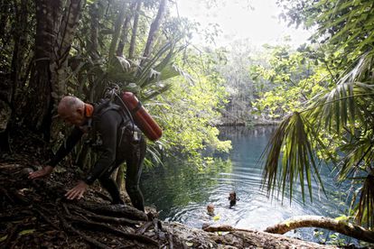 El cenote Angelita, una poza circular de poco más de 60 metros de profundidad y que se encuentra a 17 kilómetros de Tulum (México).