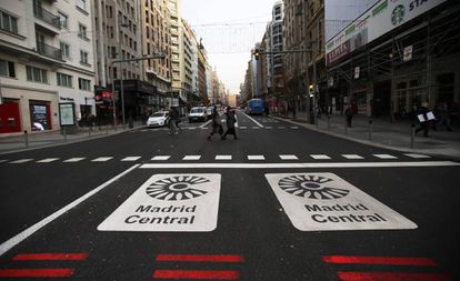 Zona de Madrid Central, que va a ser renovada por el Ayuntamiento de Martínez Almeida.