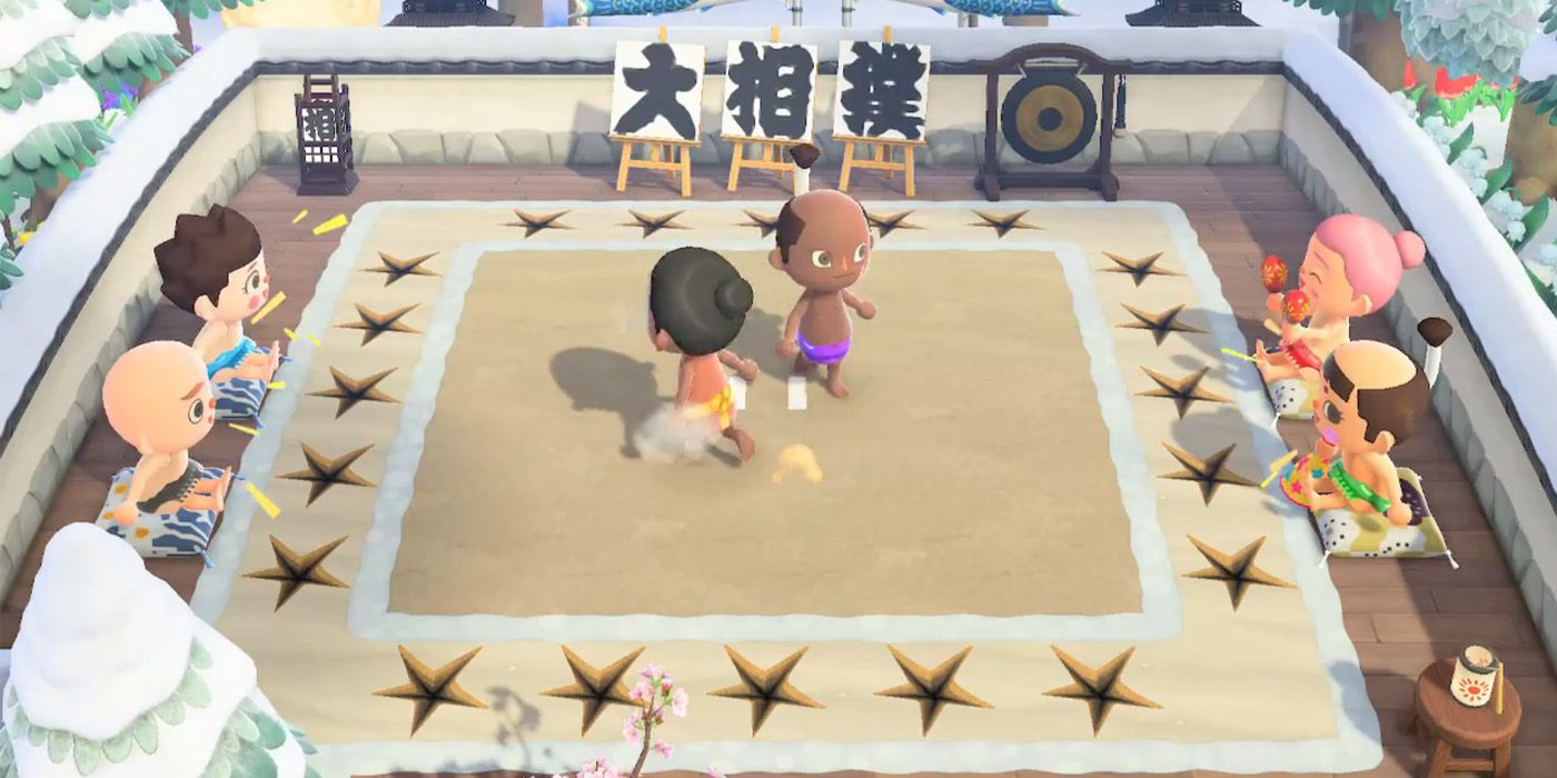 El jugador de Animal Crossing crea una increíble arena de lucha de sumo