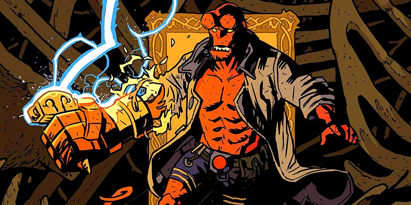 Hellboy empuña el martillo de Thor Mjolnir en el nuevo cómic The Bones of Giants