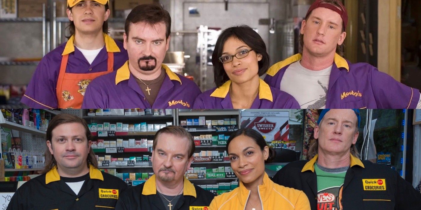 Kevin Smith comparte la actualización de fotos y filmaciones de Clerks 3 Cast Comparison