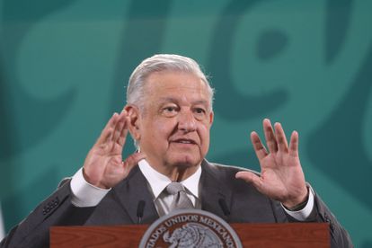 El presidente López Obrador, este jueves en Palacio Nacional.