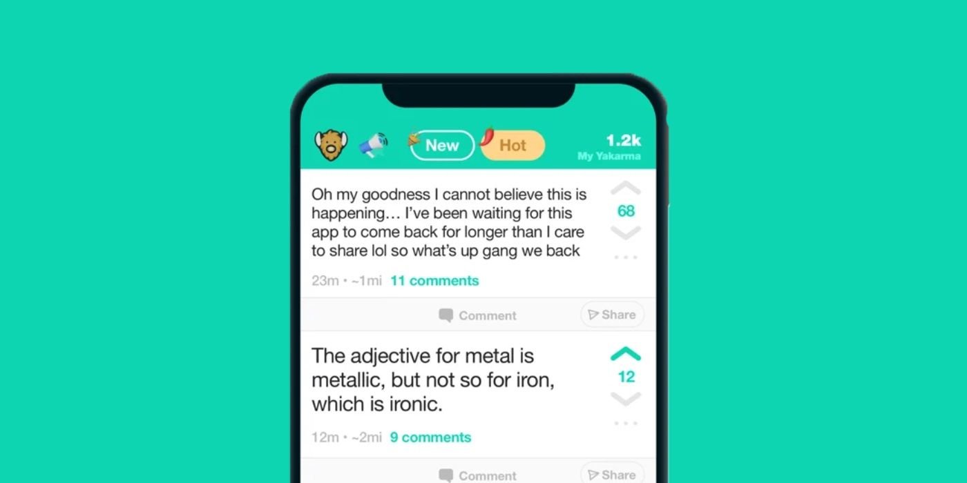 Yik Yak está de vuelta: la aplicación te permite chatear de forma anónima con extraños locales