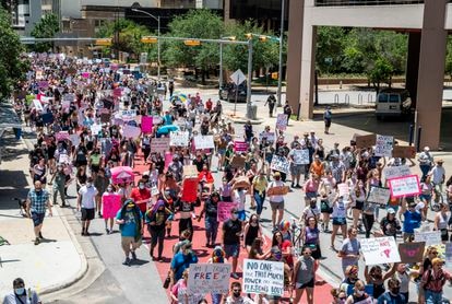 Protesta contra la norma restrictiva con el aborto en Austin (Texas), el 29 de mayo.