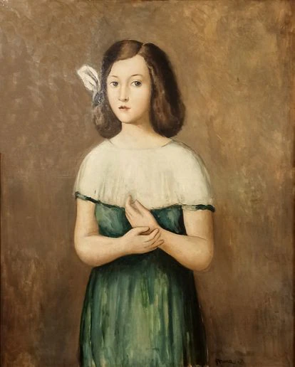 'Figura de nena', de Pere Pruna, 1923, que se puede ver en la exposición.