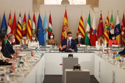 El presidente del Gobierno, Pedro Sánchez durante la Conferencia de Presidentes celebrada en Salamanca en julio.