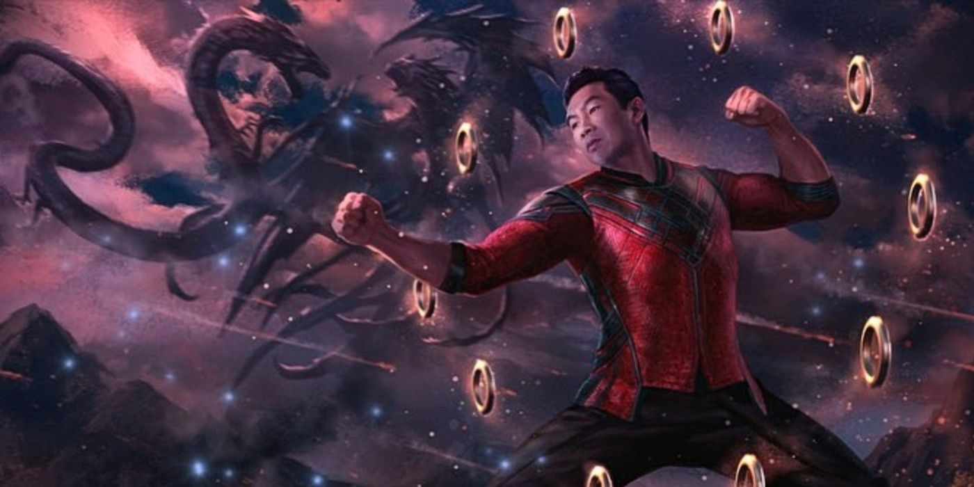 El arte conceptual de la batalla final de Shang-Chi muestra al habitante en la oscuridad y los diez anillos