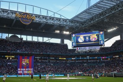 El amistoso entre Real Madrid-FC Barcelona disputado en 2017 en el Hard Rock Stadium de Miami. l