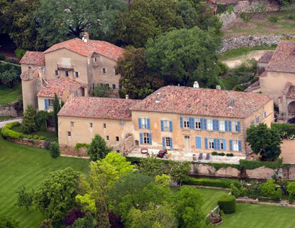 Château Miraval, situado en el corazón de la Provenza, y propiedad de Angelina Jolie y Brad Pitt. 