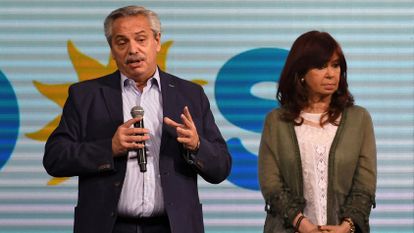 Alberto Fernández y Cristina Fernández de Kirchner, tras la derrota en las elecciones primarias.