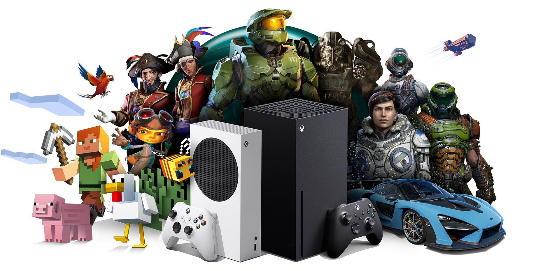 Infografía de Xbox abarrotada que incluye todos los estudios First-Party de Microsoft