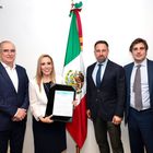 El líder de Vox y presidente de la Fundación Disenso, Santiago Abascal, en un viaje a México
VOX
03/09/2021