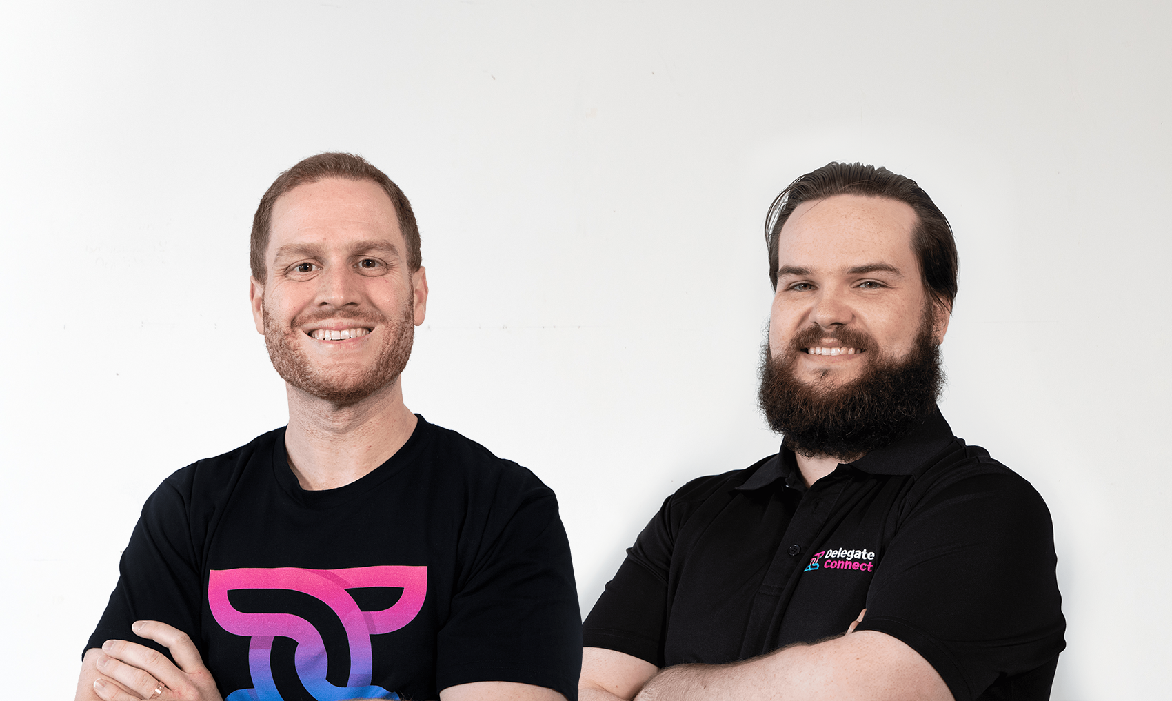 Los fundadores de Delegate Connect, Jordan Walsh y Jacob Thomas