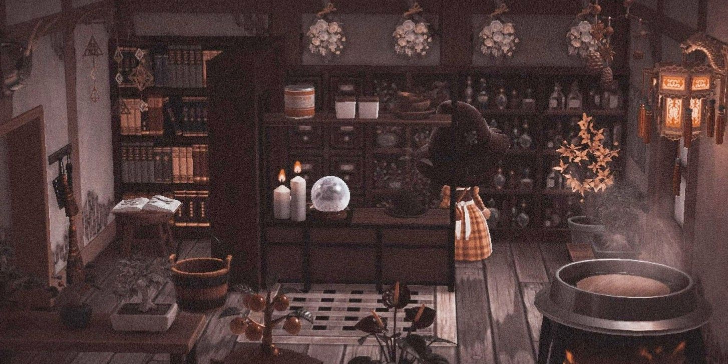 La sala de pociones de brujas de Animal Crossing Player es una delicia de otoño espeluznante