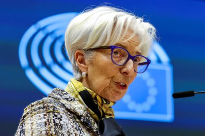 La presidenta del BCE, Christine Lagarde, en el Parlamento Europeo, en una sesión plenaria en febrero.