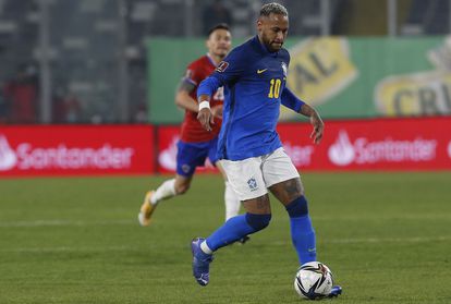 Neymar, en el partido de Brasil ante Chile.