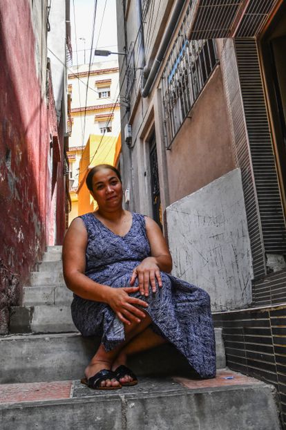 Samra, ceutí de 37 años que no ha conseguido la nacionalidad española, el 28 de agosto en la barriada de El Príncipe.