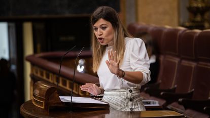 La diputada del PSOE Laura Berja, este martes en el Congreso de los Diputados.