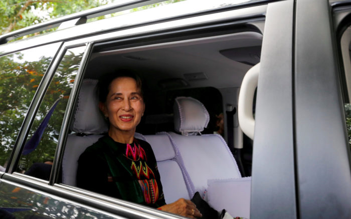 Suu Kyi se declara inocente de cargos de incitación a la violencia durante el juicio en su contra