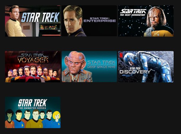 Títulos de Star Trek restantes en Netflix a nivel internacional