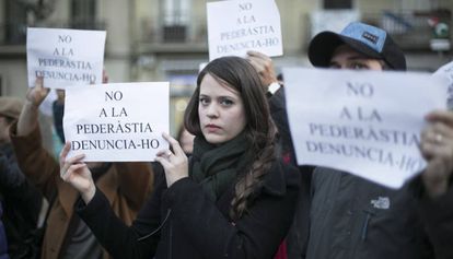 Manifestación contra la pederastia en Barcelona.