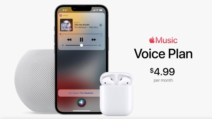 Apple estrena un plan de Apple Music Voice de $ 4.99 por mes, diseñado principalmente para el uso de HomePod o AirPods