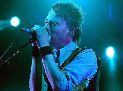 Thom Yorke en un concierto de Radiohead en Brasil.