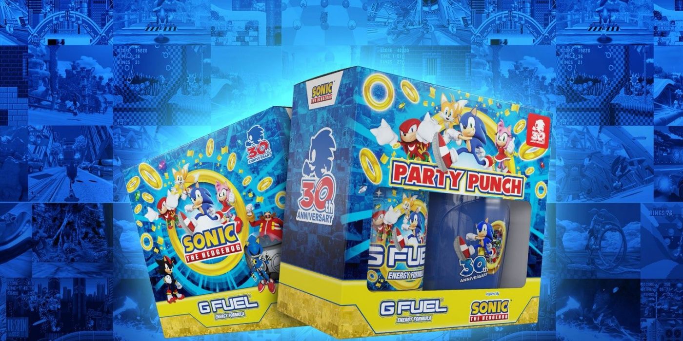 El 30 aniversario de Sonic celebrado con el nuevo G FUEL Party Punch
