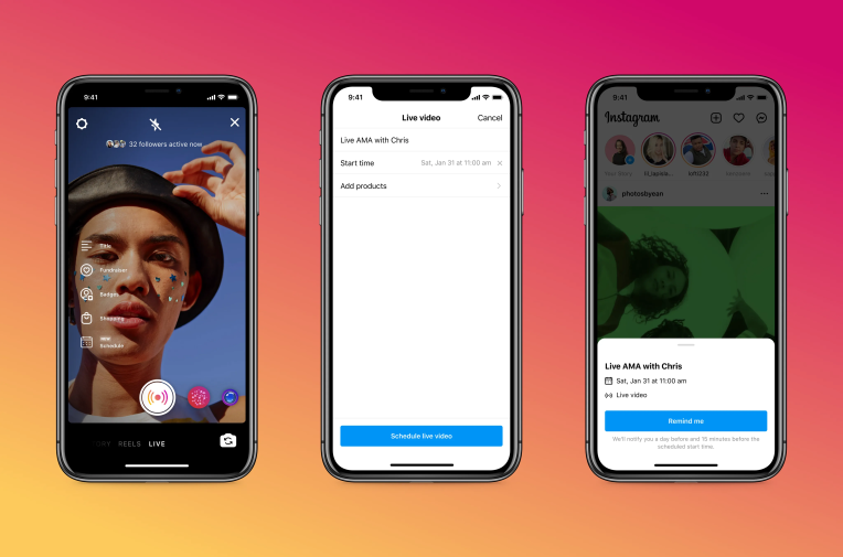 Instagram agrega funciones de programación y 'modo de práctica' para creadores en vivo