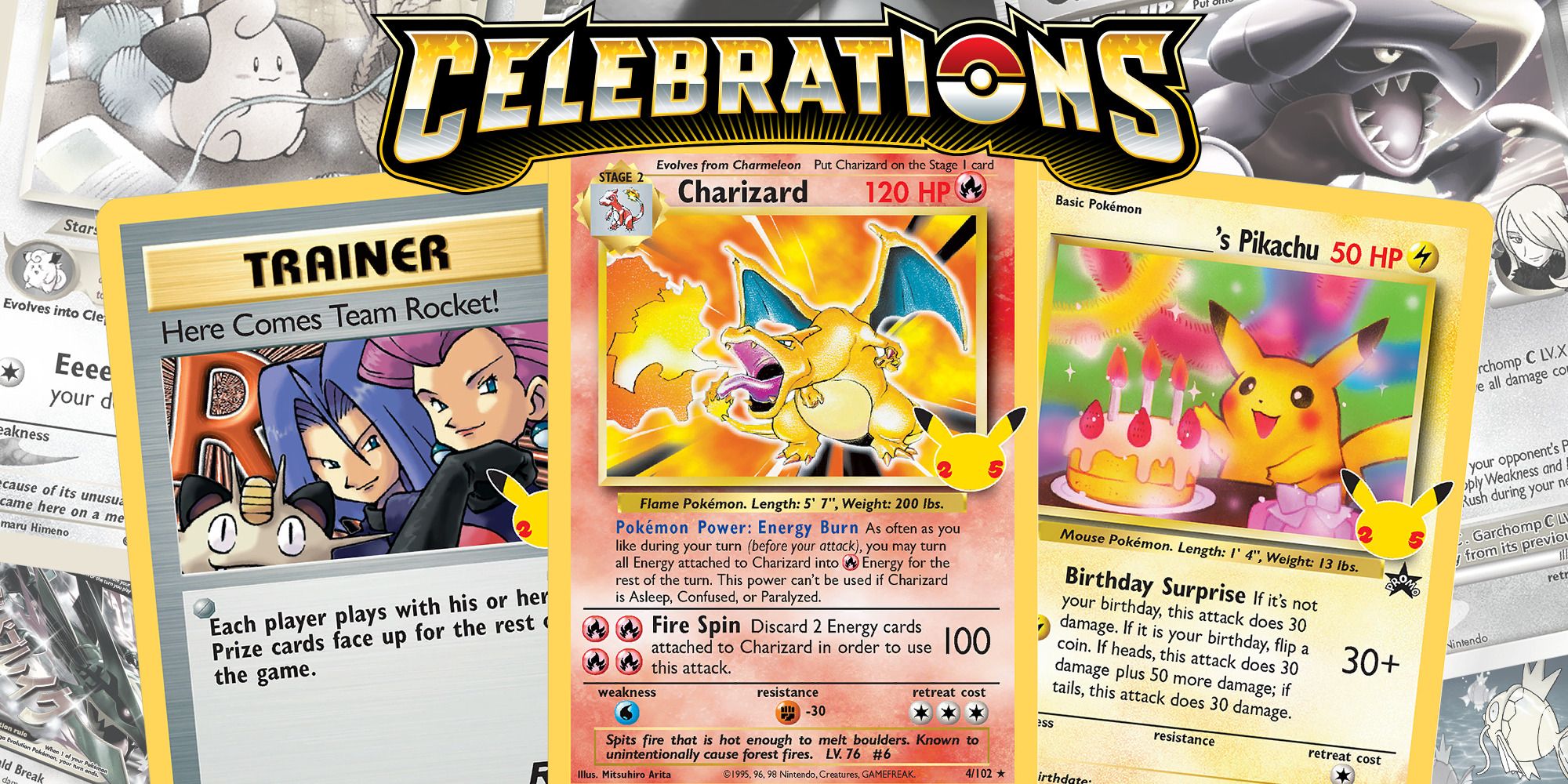 JCC Pokémon: las mejores cartas clásicas de las celebraciones |