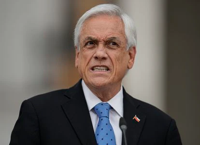 El presidente de Chile, Sebastián Piñera, ofrece una rueda de prensa el pasado lunes en La Moneda.