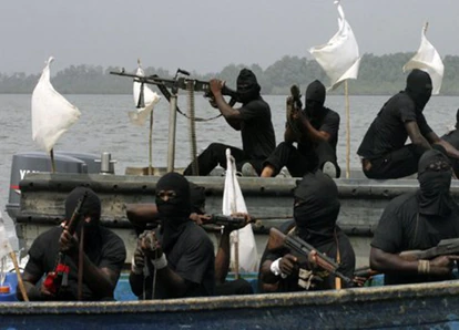 Un grupo de piratas nigerianos.