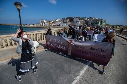 Manifestación el pasado abril en contra del archivo de la denuncia por la grabación y distribución de imágenes íntimas de mujeres durante la fiesta de la Maruxaina en San Cibrao (Lugo).