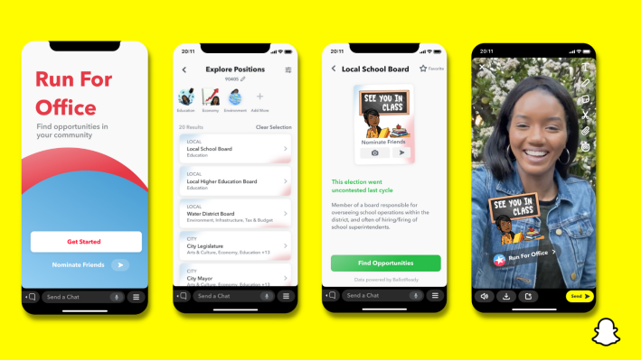 Snapchat lanza una nueva herramienta destinada a ayudar a los usuarios jóvenes a postularse para un cargo