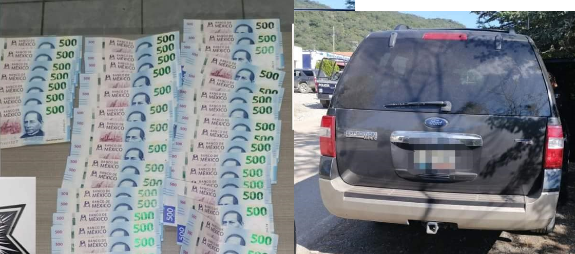 Traían 60 billetes falsos de a 500 pesos, detienen a 3 sujetos al circular por carretera Pinal de Amoles-Jalpan