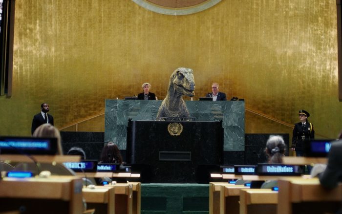 Un dinosaurio en la ONU nos advierte de una posible extinción | Video