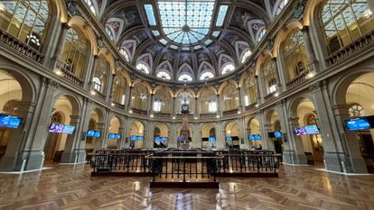 Vista general de la Bolsa de Madrid.