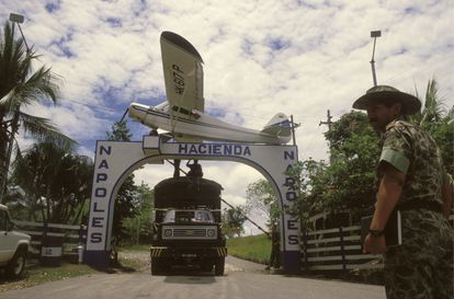 La Hacienda Nápoles antigua propiedad de Escobar, incautada por el estado en 1990, que había establecido como un zoológico privado. 