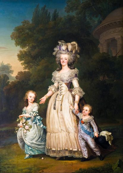 El pintor sueco Adolf Ulrik Wertmüller retrató a la reina con las pulseras a modo en 1785