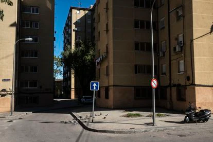 Bloques de edificios en el barrio de Simancas.