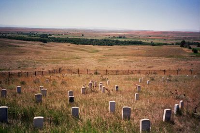 Cementerio militar en Little Bighorn.